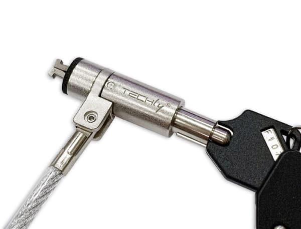 Techly IQ-LOK-15-K, 1,8 m, Avain, Hopea