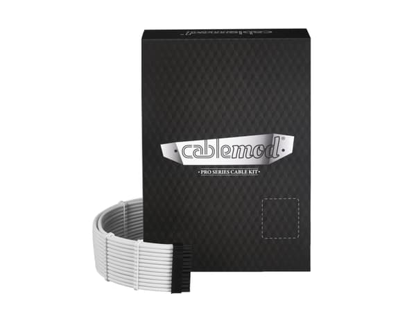 CableMod PRO Series ModMesh RT-Series - Strømkabelsett - formstøpt - hvit