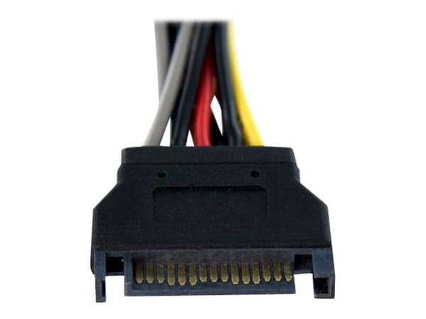StarTech.com 6in SATA Power Y Splitter Cable Adapter - M/F - Power splitter - SATA power (M) to SATA power (F) - 6 in - PYO2SATA - Strömdelare - SATA