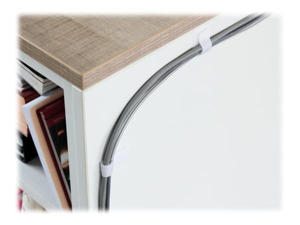LTC WALL STRAPS - Kabelhållare - bordsmontering, väggmontering - 9 cm - vit (paket om 10)