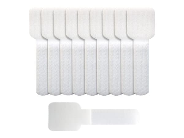 LTC WALL STRAPS - Kabelhållare - bordsmontering, väggmontering - 9 cm - vit (paket om 10)