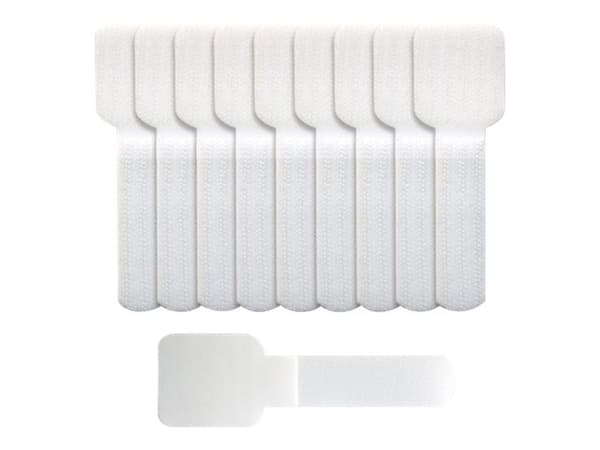 LTC WALL STRAPS - Kabelhållare - bordsmontering, väggmontering - 9 cm - vit (paket om 10)