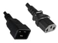 Pikkukuva 3 / 5: MicroConnect - Jatkojohto virtakaapelille - IEC 60320 C20 - IEC 60320 C13 - AC 230 V - 2 m - musta