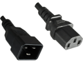 Pikkukuva 5 / 5: MicroConnect - Jatkojohto virtakaapelille - IEC 60320 C20 - IEC 60320 C13 - AC 230 V - 2 m - musta