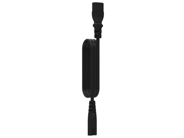 Flexson - Strømkabel - Europlug (hann) rett til power IEC 60320 C7 vinklet - 35 cm - svart - Europa