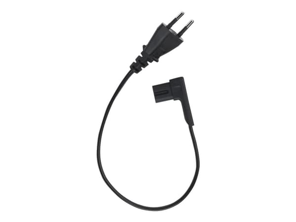 Flexson - Strømkabel - Europlug (hann) rett til power IEC 60320 C7 vinklet - 35 cm - svart - Europa