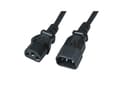 Miniatyrbilde 3 av 4: M-CAB - Strømkabel - power IEC 60320 C13 til IEC 60320 C14 - 1 m - svart