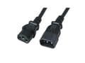 Miniatyrbilde 2 av 4: M-CAB - Strømkabel - power IEC 60320 C13 til IEC 60320 C14 - 1 m - svart