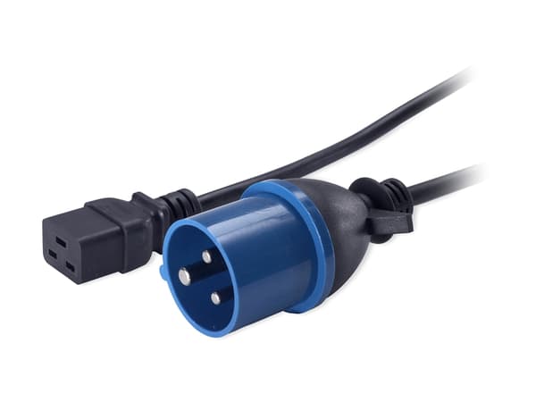 APC - Strømkabel - IEC 60320 C19 til IEC 60309 (han) - 2,4 m - lajittelu - P/N: SMT2200I-AR, SMT2200R2I-AR, SMT3000I-AR, SMT3000R2I-AR, SRT1500XLI, S