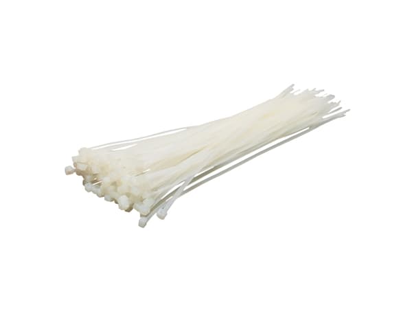 LogiLink KAB0003, Nylon, Hvit, 200 mm, 2,5 mm, 100 stykker