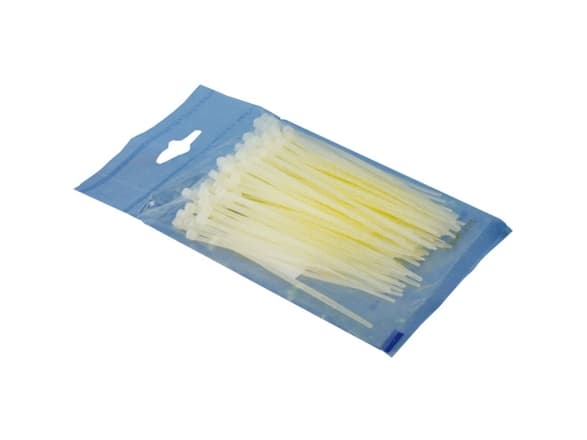 LogiLink KAB0003, Nylon, Hvit, 200 mm, 2,5 mm, 100 stykker