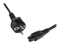 Miniatyrbilde 5 av 5: StarTech.com PXTNB3SEU1M strømkabel Sort 1 m CEE7/7 C5 kopling
