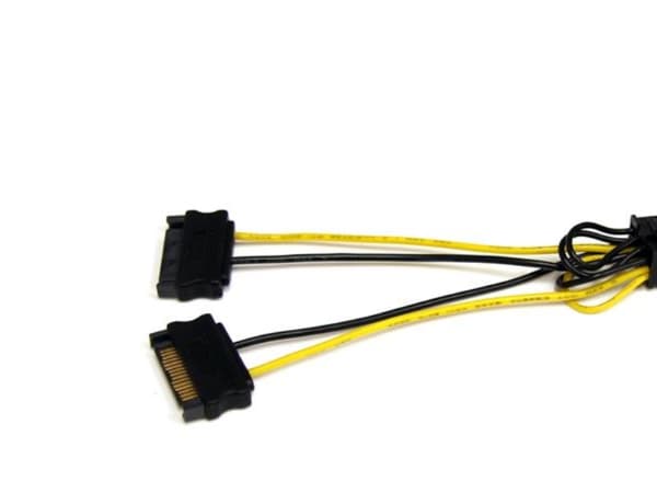 StarTech.com 6in SATA Power to 8 Pin PCI Express Video Card Power Cable Adapter - SATA to 8 pin PCIe power - Strømkabel - SATA-strøm (hann) til 8-pin