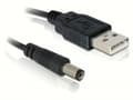 Miniatyrbilde 3 av 5: Delock - Strømkabel - 5,4 mm-DC-jakk (hann) til USB (hann) - 1 m