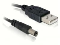 Delock - Strømkabel - 5,4 mm-DC-jakk (hann) til USB (hann) - 1 m