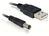 Delock - Strømkabel - 5,4 mm-DC-jakk (hann) til USB (hann) - 1 m
