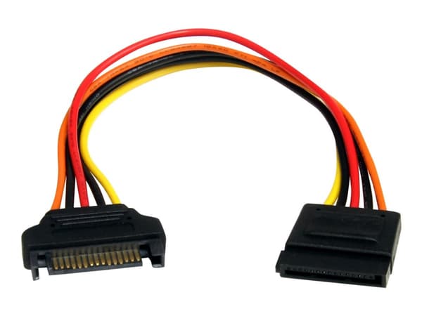StarTech.com 8in 15 pin SATA Power Extension Cable - 8 SATA power Extension Cable - 8 SATA power Extension cord - Strømforlengelseskabel - SATA-strøm
