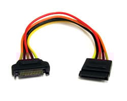 StarTech.com 8in 15 pin SATA Power Extension Cable - 8 SATA power Extension Cable - 8 SATA power Extension cord - Strømforlengelseskabel - SATA-strøm