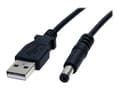 Miniatyrbild 1 av 5: StarTech.com 2m USB to Type M Barrel Cable - USB to 5.5mm 5V DC Cable - USB to Barrel Jack 5V DC Plug (USB2TYPEM2M) - Strömkabel - USB (endast ström)