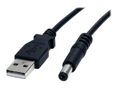 StarTech.com 2m USB to Type M Barrel Cable - USB to 5.5mm 5V DC Cable - USB to Barrel Jack 5V DC Plug (USB2TYPEM2M) - Strömkabel - USB (endast ström)