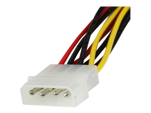 StarTech.com 12in LP4 to 2x Latching SATA Power Y Cable Splitter Adapter - 4 Pin LP4 to Dual SATA Y Splitter - Strømadapter - 4-pin intern strøm (han