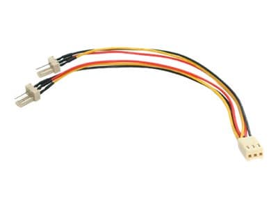 StarTech.com 6in TX3 Fan Power Splitter Cable - Fan power splitter - 3 pin internal power (F) to 3 pin internal power (M) - 5.9 in - TX3SPLITTER - Vi