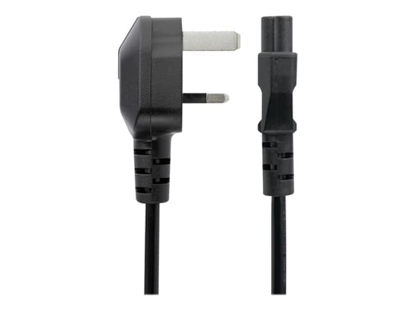 StarTech.com 6ft (2m) UK Laptop Power Cable, BS 1363 to C5 Clover Leaf, 2.5A 250V, 18AWG, Notebook/Laptop Replacement Cord, Printer Cable, UK Laptop