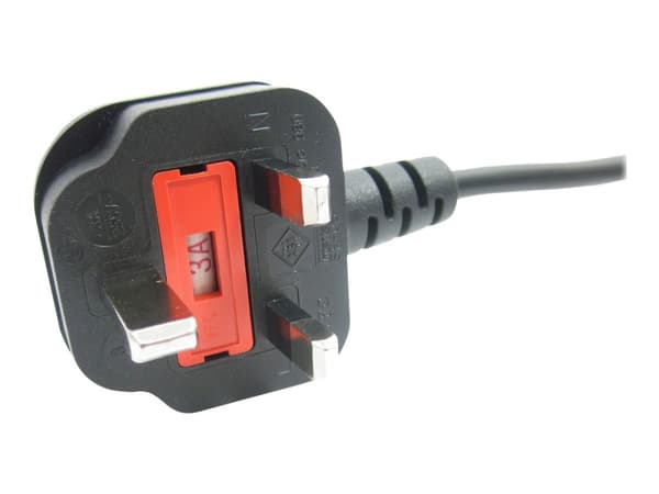 StarTech.com 6ft (2m) UK Laptop Power Cable, BS 1363 to C5 Clover Leaf, 2.5A 250V, 18AWG, Notebook/Laptop Replacement Cord, Printer Cable, UK Laptop