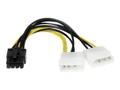 StarTech.com 6in LP4 to 8 Pin PCI Express Video Card Power Cable Adapter - lp4 to PCI express - molex to 8 pin PCIe (LP4PCIEX8ADP) - Strømadapter - 4