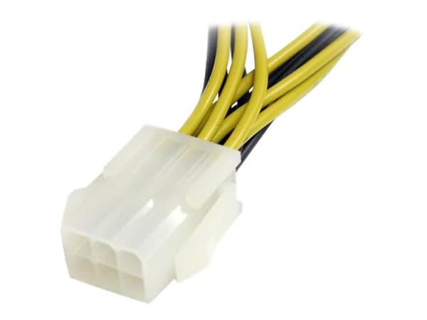 StarTech.com 6in PCI Express Power Splitter Cable - Power splitter - 6 pin PCIe power (M) to 6 pin PCIe power (F) - 5.9 in - yellow - PCIEXSPLIT6 - S
