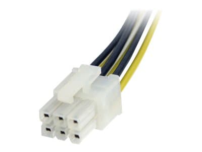 StarTech.com 6in PCI Express Power Splitter Cable - Power splitter - 6 pin PCIe power (M) to 6 pin PCIe power (F) - 5.9 in - yellow - PCIEXSPLIT6 - S
