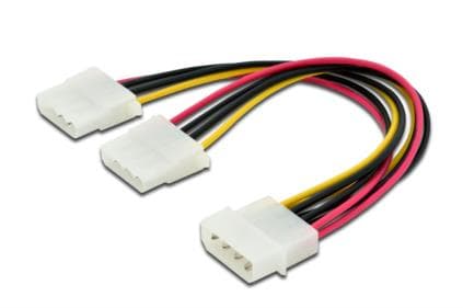ASSMANN Classic - Strømsplitter - 4-pin intern strøm (hunn) til 4-pin intern strøm (hann) - 20 cm - formstøpt