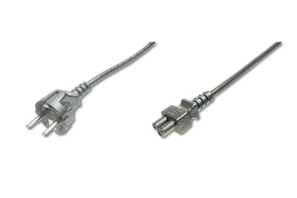 ASSMANN - Strømkabel - IEC 60320 C5 til power CEE 7/7 (hann) - AC 250 V - 1.2 m - formstøpt - svart - Tyskland