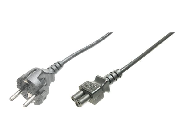 ASSMANN - Strømkabel - IEC 60320 C5 til power CEE 7/7 (hann) - AC 250 V - 1.2 m - formstøpt - svart - Tyskland