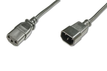ASSMANN - Jatkojohto sähköverkkoa varten - IEC 60320 C13 - IEC 60320 C14 - AC 250 V - 5 m - muotoiltu - musta