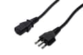 Pikkukuva 3 / 3: ASSMANN - Johdinsarja - IEC 60320 C13 til CEI 23-50 (han) - AC 250 V - 1,8 m - formet - sort - Italia
