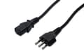 Pikkukuva 2 / 3: ASSMANN - Johdinsarja - IEC 60320 C13 til CEI 23-50 (han) - AC 250 V - 1,8 m - formet - sort - Italia