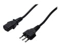 Pikkukuva 1 / 3: ASSMANN - Johdinsarja - IEC 60320 C13 til CEI 23-50 (han) - AC 250 V - 1,8 m - formet - sort - Italia