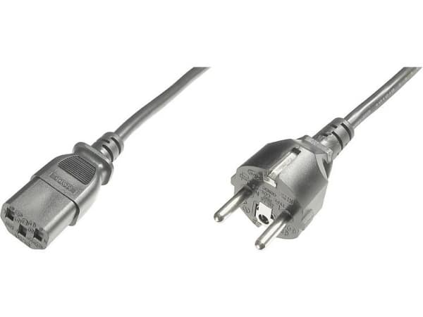 ASSMANN - Strømkabel - power IEC 60320 C13 til power CEE 7/7 (hann) - AC 250 V - 1.8 m - formstøpt - svart
