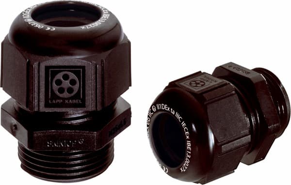 Lapp SKINTOP® K-M 25 X 1.5 ATEX plus BK, Sort, Polyamid, M25, IP68, CE 0637 Ex II 2G Ex eb IIC Ex II 1D Ex ta IIIC IECEx IBE 13.0027X