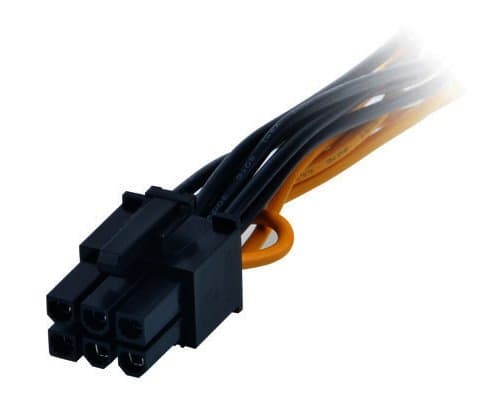Akasa - Strömadapter - SATA-ström (hane) till 6-stifts PCIe-ström (hane) - 15 cm