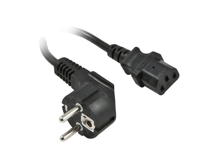 Netzkabel 230V Schutzkontakt CEE7SteckerKaltgeräte IECC13Buchse 05m Black Synergy 21