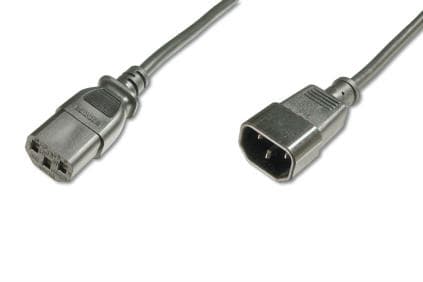 ASSMANN - Strømforlengelseskabel - IEC 60320 C14 til power IEC 60320 C13 - AC 250 V - 1.2 m - formstøpt - svart