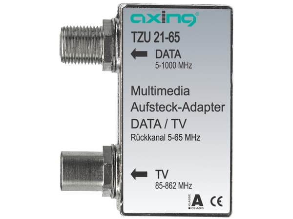 Axing TZU 21-65, Kabeldelare/fördelare, 5 - 1006 MHz, Silver, Metall, Hane/Hona, A