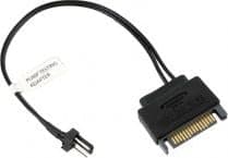 EkWaterBlocks Pump testing adapter - Strømadapter - 3-pins viftekontakt (hann) til SATA-strøm (hann) - 15 cm