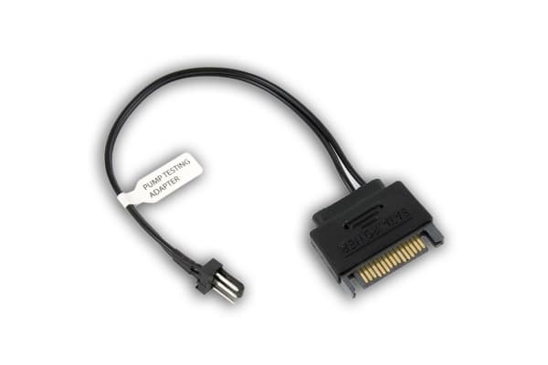 EkWaterBlocks Pump testing adapter - Strømadapter - 3-pins viftekontakt (hann) til SATA-strøm (hann) - 15 cm