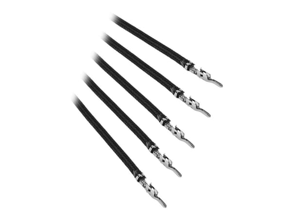 BitFenix Alchemy 2.0 - Strömkabel - 20 cm - formpressad, tvinnad - svart (paket om 5)