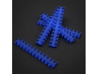 King Mod Service 24-spors kabelkam 3 mm liten - blå - sett med 5