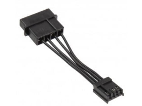 Kolink adapter strømkabel fra 4-pins Molex til floppy - svart, 5cm