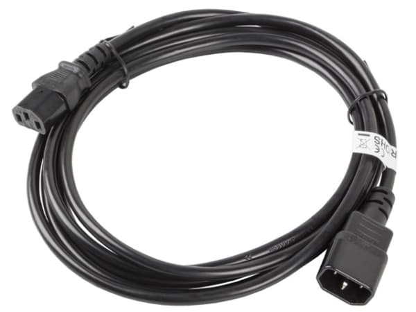 Lanberg - Strømforlengelseskabel - power IEC 60320 C13 til IEC 60320 C14 - 3 m - svart